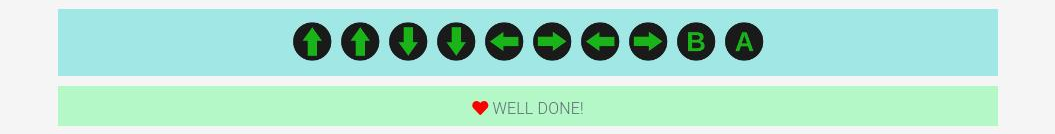 Konami code tester by darokin